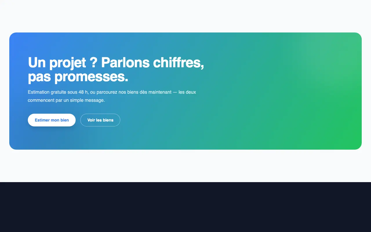 Gradient Panel With Dual Actions preview