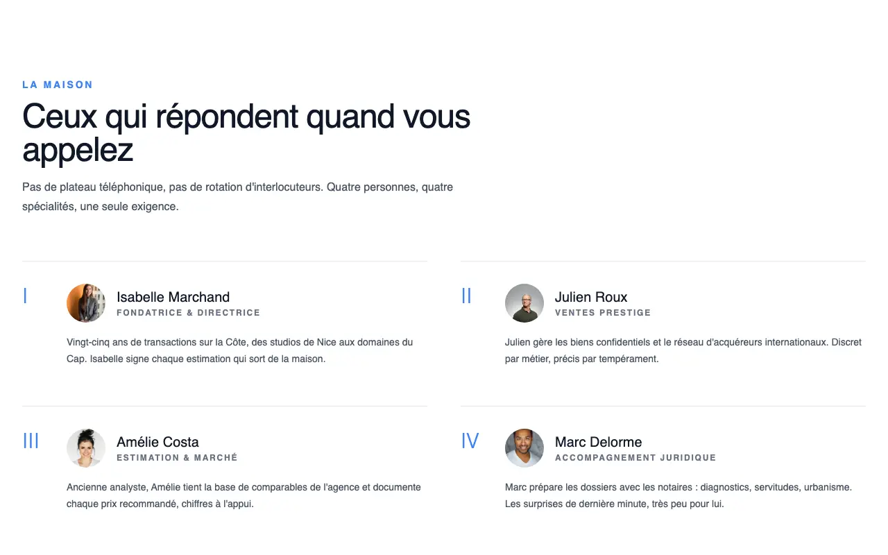 Editorial Columns With Serif Bios preview