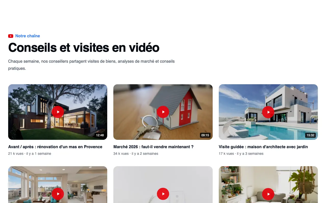 Three Column Video Grid preview